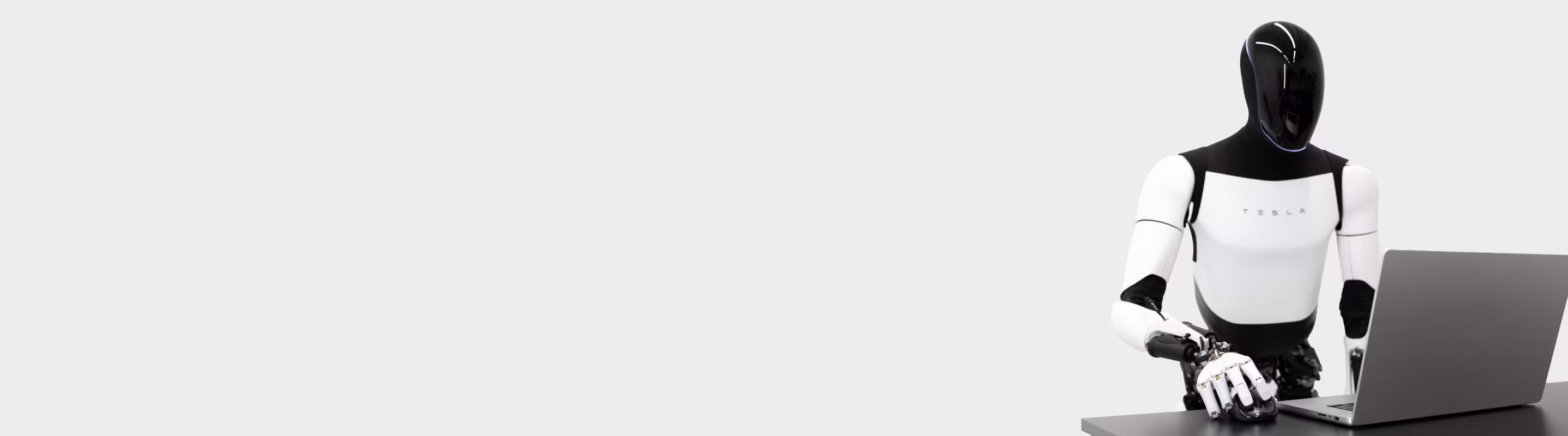 Tesla Optimus yanında Investor Relations kahraman görseli